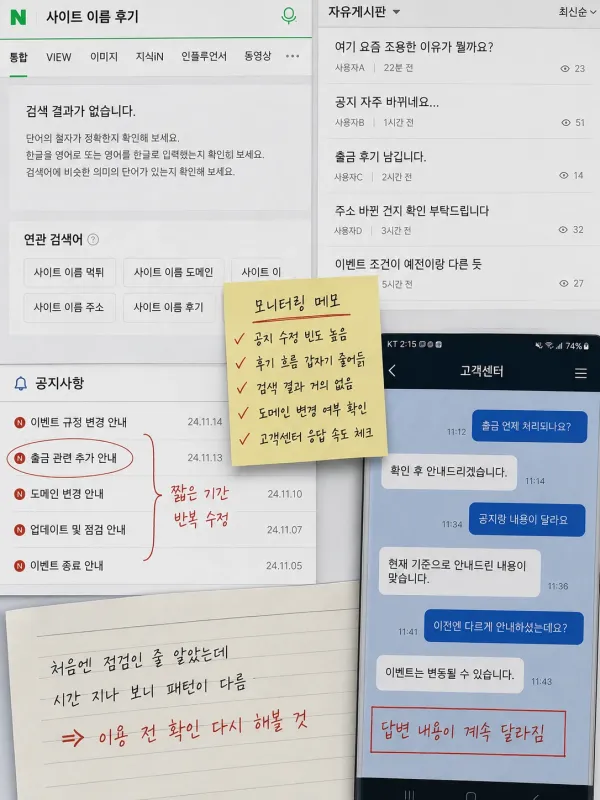 갑자기 언급 줄어들던 날 이후 체크리스트 이미지