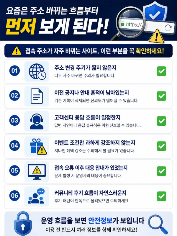 요즘은 주소 바뀌는 흐름부터 먼저 보게 된다 체크리스트 이미지