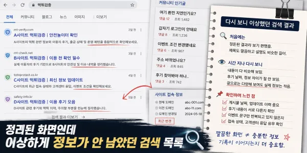 정리된 화면인데 이상하게 정보가 안 남았던 검색 목록 대표 이미지
